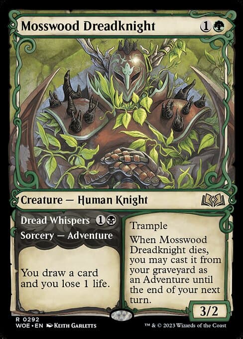 Mosswood Dreadknight // Dread Whispers from Wilds of Eldraine (Rare)