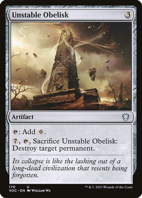 Unstable Obelisk from Crimson Vow Commander (Uncommon)