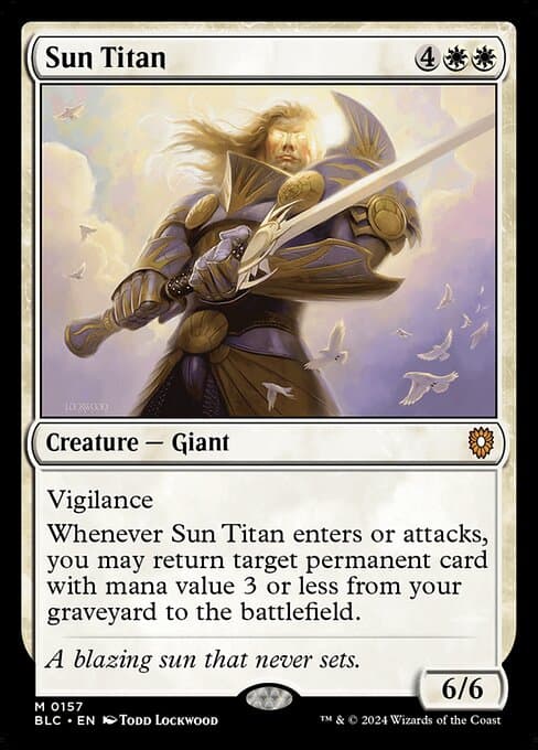 Sun Titan from Bloomburrow Commander (Mythic)