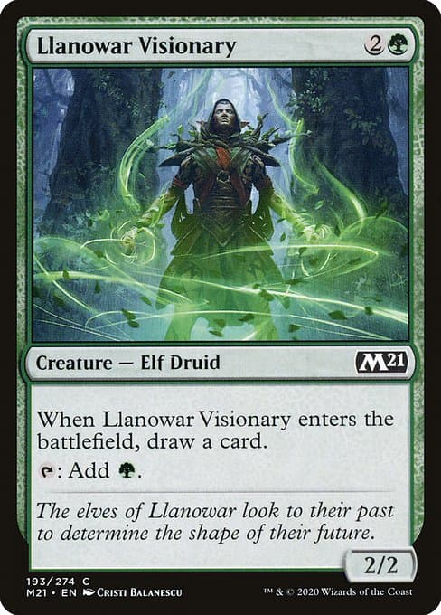 Llanowar Visionary from Core Set 2021 (Common)