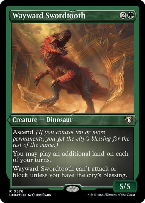 Wayward Swordtooth from Commander Masters (Rare)