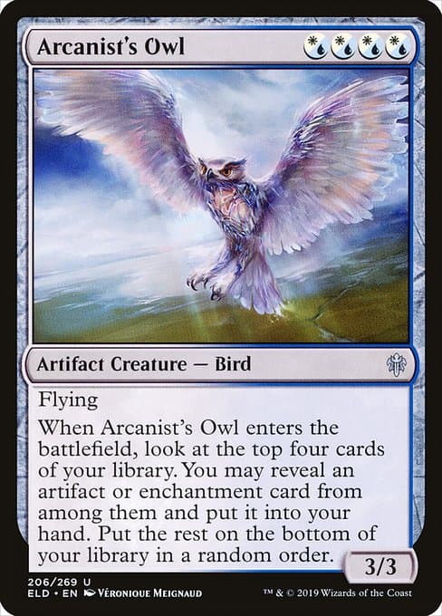 Arcanist's Owl from Throne of Eldraine (Uncommon)