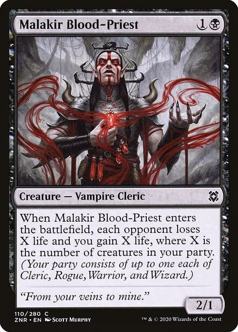 Malakir Blood-Priest from Zendikar Rising (Common)