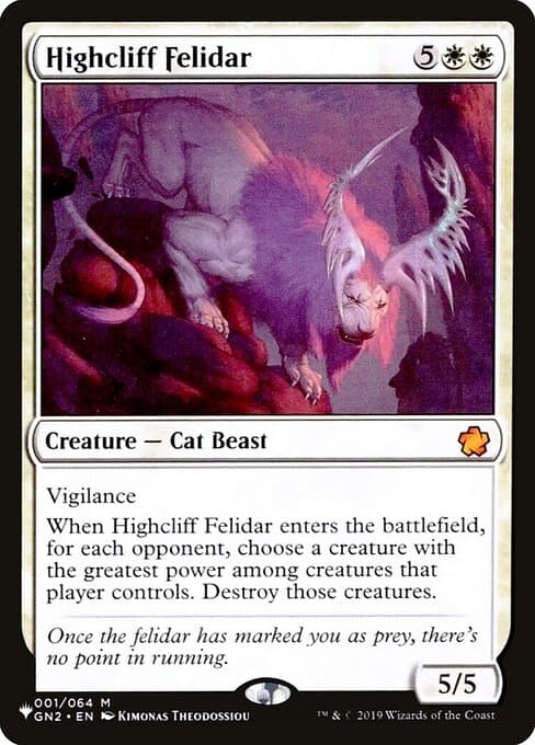 Highcliff Felidar from The List (Mythic)
