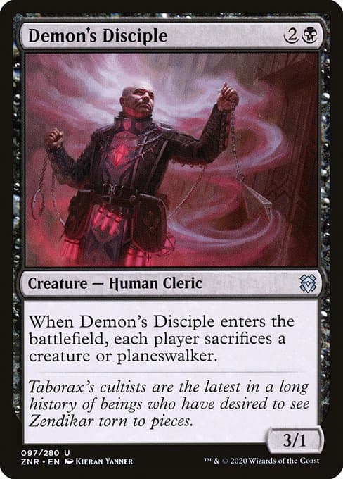 Demon's Disciple from Zendikar Rising (Uncommon)