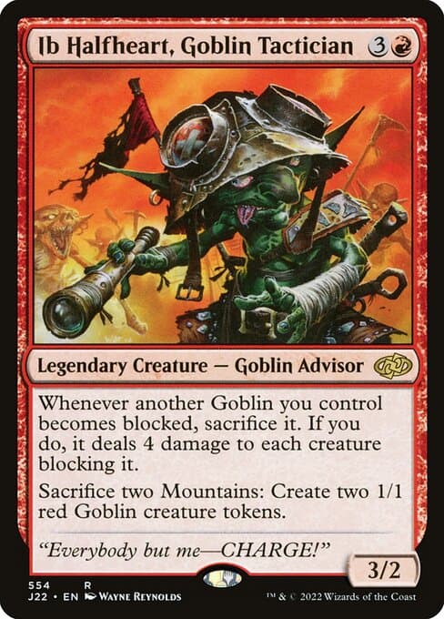 Ib Halfheart, Goblin Tactician from Jumpstart 2022 (Rare)