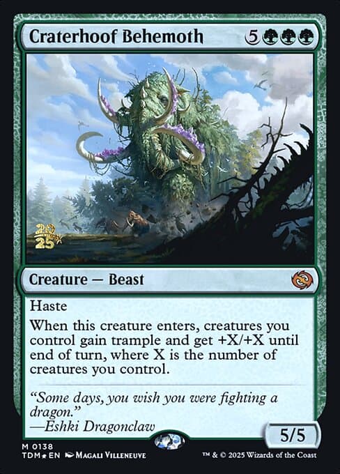 Craterhoof Behemoth from Tarkir: Dragonstorm Promos (Mythic)