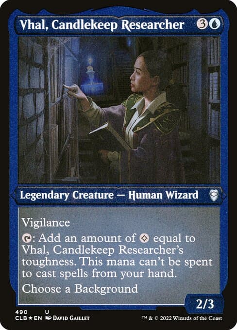 Vhal, Candlekeep Researcher from Commander Legends: Battle for Baldur's Gate (Uncommon)
