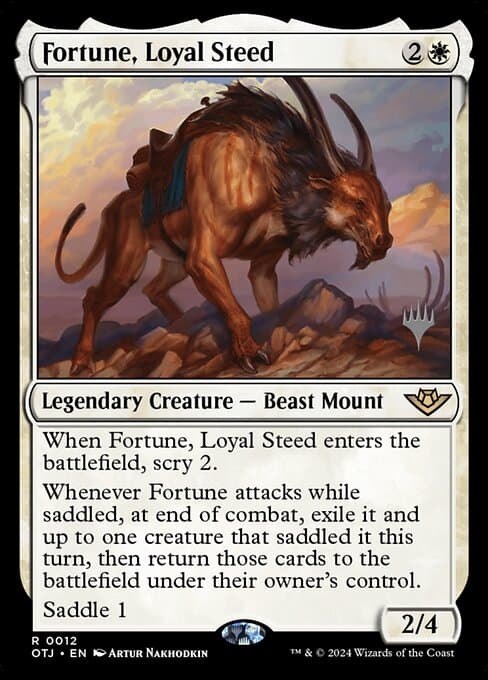 Fortune, Loyal Steed from Outlaws of Thunder Junction Promos (Rare)