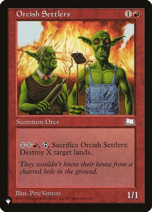 Orcish Settlers from The List (Uncommon)