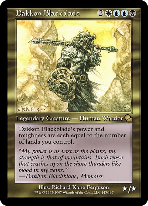 Dakkon Blackblade from Masters Edition (Rare)