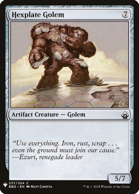 Hexplate Golem from The List (Common)