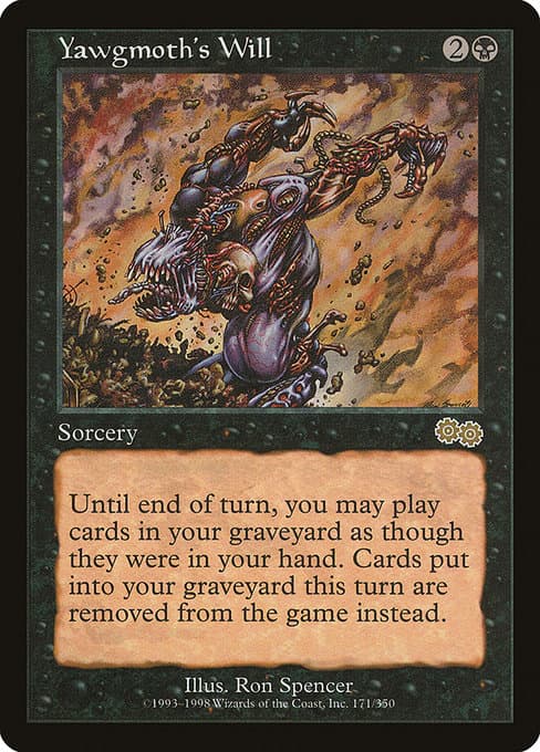 Yawgmoth's Will from Urza's Saga (Rare)