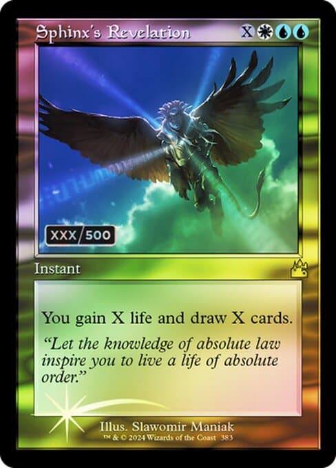 Sphinx's Revelation from Ravnica Remastered (Rare)
