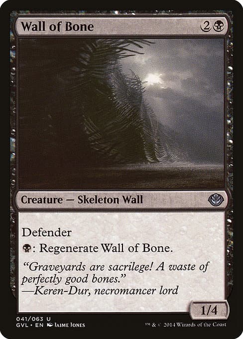 Wall of Bone from Duel Decks Anthology: Garruk vs. Liliana (Uncommon)