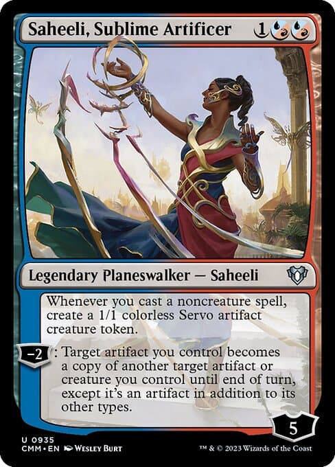 Saheeli, Sublime Artificer from Commander Masters (Uncommon)