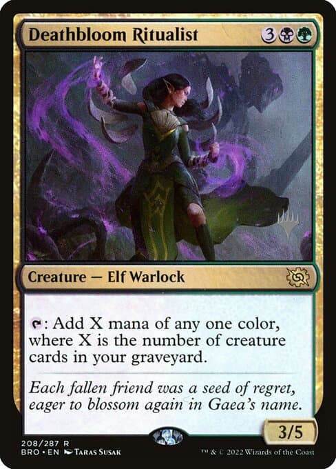 Deathbloom Ritualist from The Brothers' War Promos (Rare)