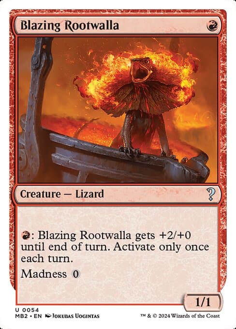 Blazing Rootwalla from Mystery Booster 2 (Uncommon)