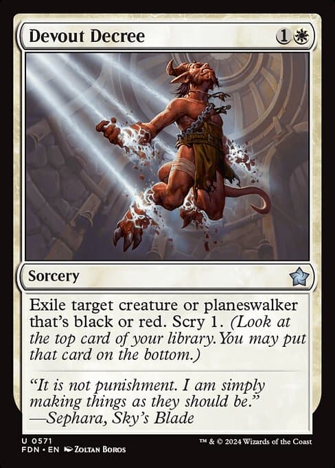 Devout Decree from Foundations (Uncommon)