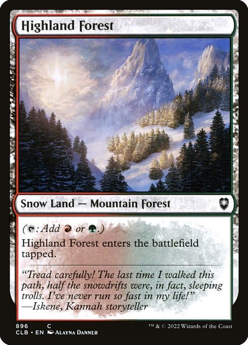 Highland Forest from Commander Legends: Battle for Baldur's Gate (Common)