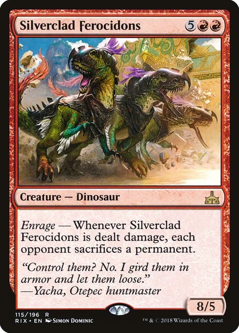 Silverclad Ferocidons from Rivals of Ixalan (Rare)