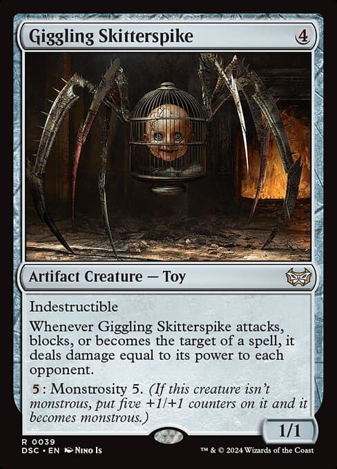 Giggling Skitterspike from Duskmourn: House of Horror Commander (Rare)