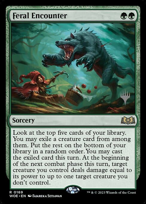 Feral Encounter from Wilds of Eldraine Promos (Rare)