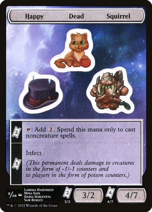 Happy Dead Squirrel from Unfinity Sticker Sheets (Common)