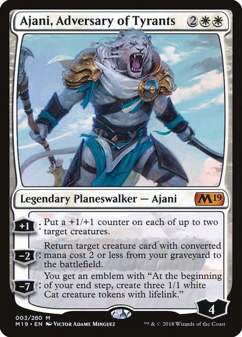Ajani, Adversary of Tyrants from Core Set 2019 (Mythic)