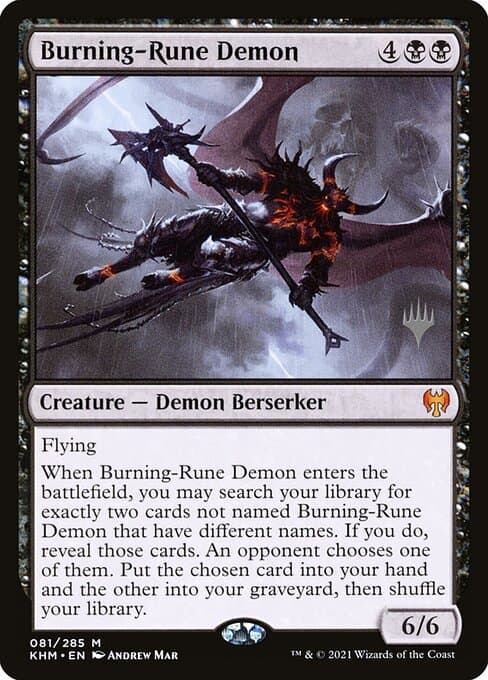 Burning-Rune Demon from Kaldheim Promos (Mythic)