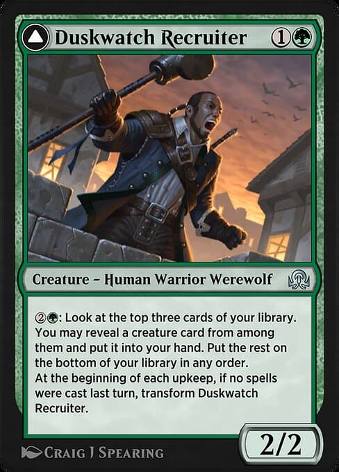 Duskwatch Recruiter // Krallenhorde Howler #194 – Shadows over Innistrad Remastered Duskwatch Recruiter // Krallenhorde Howler from Shadows over Innistrad Remastered (Uncommon)
