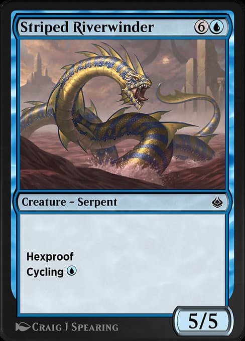 Striped Riverwinder #82 – Amonkhet Remastered Striped Riverwinder from Amonkhet Remastered (Common)