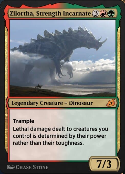 Zilortha, Strength Incarnate #275y – Ikoria: Lair of Behemoths Zilortha, Strength Incarnate from Ikoria: Lair of Behemoths (Mythic)